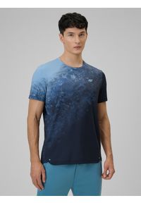 4f - 4F Koszulka treningowa regular szybkoschnąca męska - niebieska XXL. Kolor: niebieski. Materiał: skóra. Sport: fitness #1