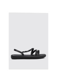 Sandałki damskie płaskie sportowe plażowe ozdobne tworzywo Ipanema. Okazja: na plażę. Kolor: czarny, szary, wielokolorowy. Materiał: syntetyk, materiał. Styl: sportowy #1