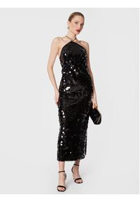 ROTATE Sukienka koktajlowa Big Sequins RT2247 Czarny Slim Fit. Kolor: czarny. Materiał: syntetyk. Styl: wizytowy #4