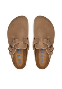 Birkenstock Klapki Boston zamsz 1019484 Brązowy. Kolor: brązowy. Materiał: skóra #3