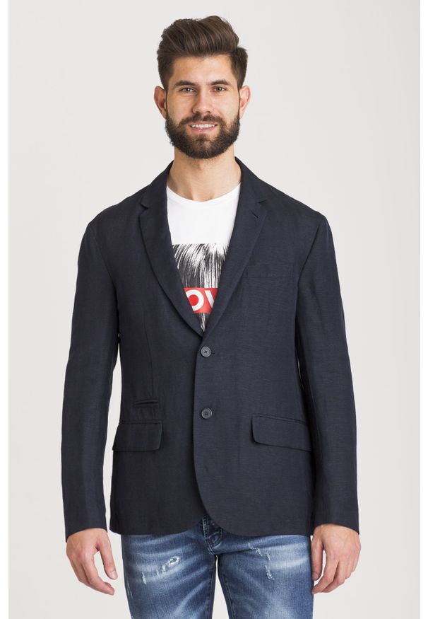 MARYNARKA Armani Exchange. Wzór: gładki. Styl: klasyczny, elegancki, sportowy