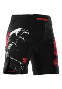 SMMASH - Spodenki do MMA męskie Smmash Zilla Ultra lekkie. Kolor: wielokolorowy, biały, czarny, czerwony