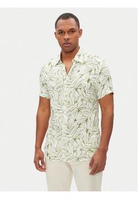 Guess Koszula M5GH75 WD4Z2 Biały Slim Fit. Kolor: biały. Materiał: wiskoza