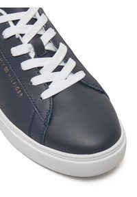 TOMMY HILFIGER - Tommy Hilfiger Sneakersy Essential Court Sneaker FW0FW08320 Granatowy. Kolor: niebieski. Materiał: skóra
