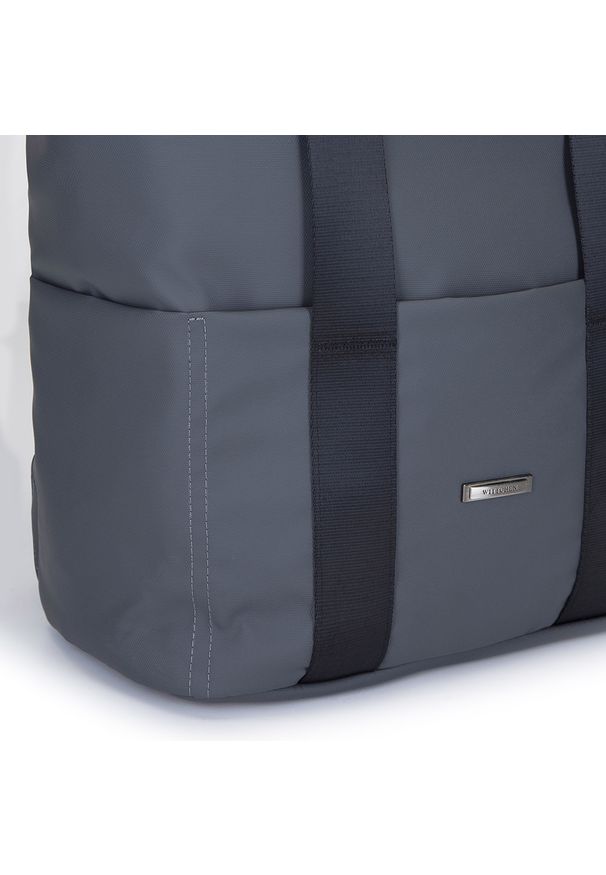 Wittchen - Męski plecak na laptopa 15,6” nowoczesny. Kolor: szary. Materiał: poliester. Styl: klasyczny