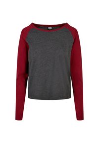 Damska koszulka z długim rękawem Urban Classics contrast raglan (GT). Kolor: czerwony, brązowy, wielokolorowy. Długość rękawa: długi rękaw. Długość: długie #1