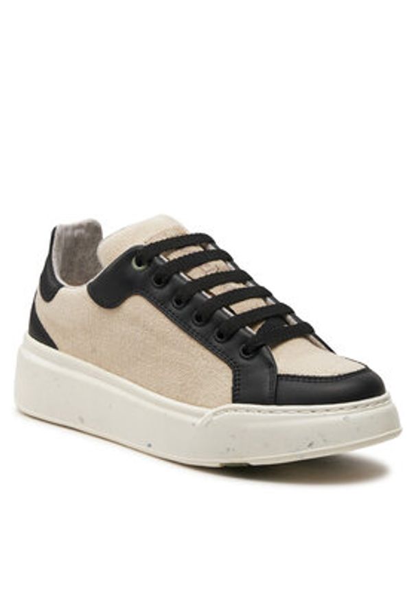 Max Mara Sneakersy Maxihempgreen 24147610326 Beżowy. Kolor: beżowy. Materiał: materiał