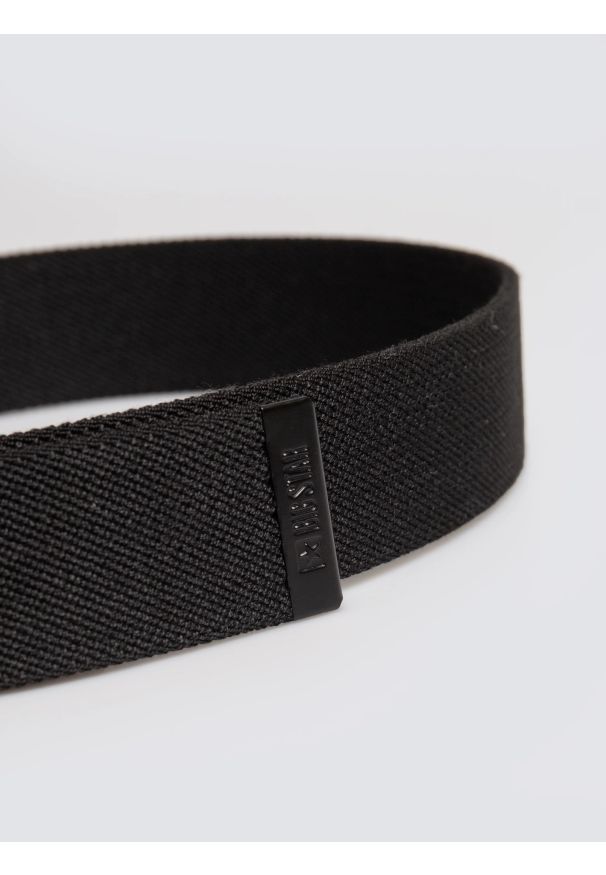 Big-Star - Pasek męski parciany czarny Ruban 906. Kolor: czarny. Styl: casual, elegancki, sportowy, klasyczny