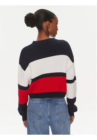 Tommy Jeans Sweter Colorblock Badge DW0DW18117 Kolorowy Regular Fit. Materiał: bawełna. Wzór: kolorowy #3