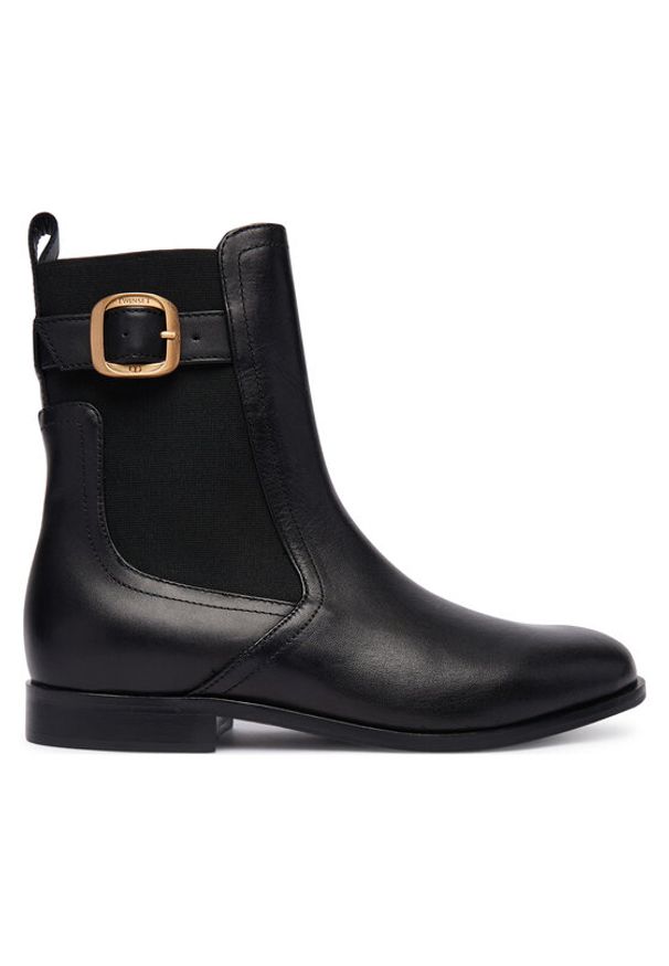 TwinSet - TWINSET Sztyblety Tronchetto 252TCP120 Czarny. Kolor: czarny. Materiał: skóra