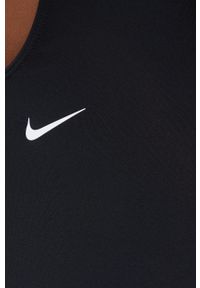 Nike Strój kąpielowy kolor czarny miękka miseczka. Kolor: czarny. Wzór: nadruk