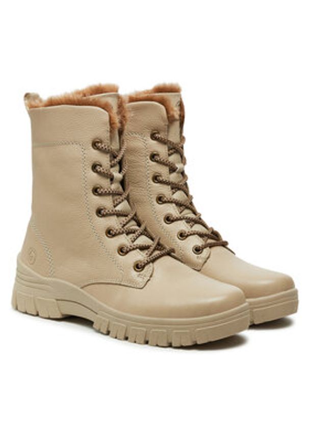 Remonte Trzewiki D0E72-60 Beżowy. Kolor: beżowy. Materiał: skóra