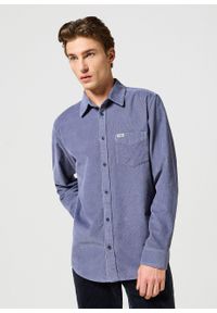 Wrangler - WRANGLER MĘSKA KOSZULA 1 PKT CORDUROY SHIRT Grisaille 112357218 W5L0008823