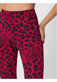 Love Moschino - LOVE MOSCHINO Legginsy W157900E 2380 Czerwony Slim Fit. Kolor: czerwony. Materiał: wiskoza