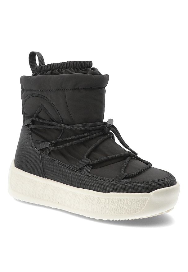 Czarne Śniegowce Filippo Ciepłe Buty Damskie Na Platformie. Kolor: czarny. Obcas: na platformie