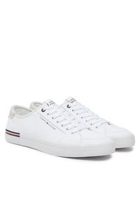 TOMMY HILFIGER - Tommy Hilfiger Tenisówki Core Corporate Vulc Canvas FM0FM05398 Biały. Kolor: biały. Materiał: materiał