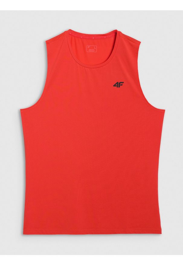 4f - 4F Tank top treningowy szybkoschnący męski - czerwony L. Kolor: czerwony