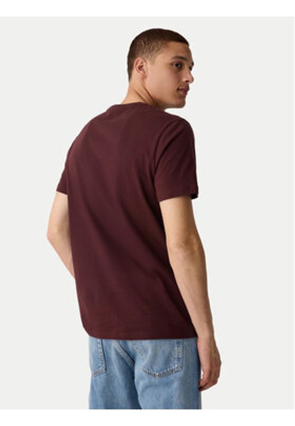 GAP - Gap T-Shirt 856659-17 Bordowy Regular Fit. Kolor: czerwony. Materiał: bawełna