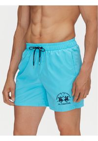 La Martina Szorty kąpielowe Clint MAM001 PL115 Błękitny Regular Fit. Kolor: niebieski. Materiał: syntetyk