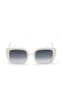 Luisa Spagnoli - LUISA SPAGNOLI - Białe okulary przeciwsłoneczne. Kolor: biały. Wzór: aplikacja #1