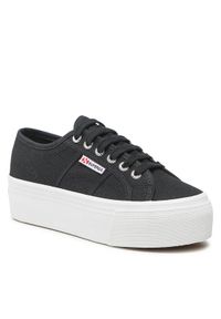 Superga Tenisówki 2790 Platform S9111LW Czarny. Kolor: czarny. Materiał: materiał. Obcas: na platformie