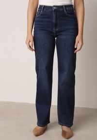 Born2be - Niebieskie Bawełniane Jeansy o Szerokim Kroju Vimantta. Okazja: na co dzień. Kolor: niebieski. Styl: casual #8