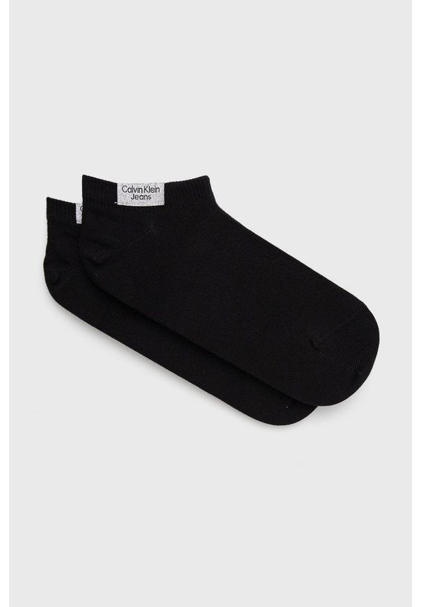 Calvin Klein Jeans Skarpetki (2-pack) 701218749.NOS damskie kolor czarny. Kolor: czarny. Materiał: bawełna