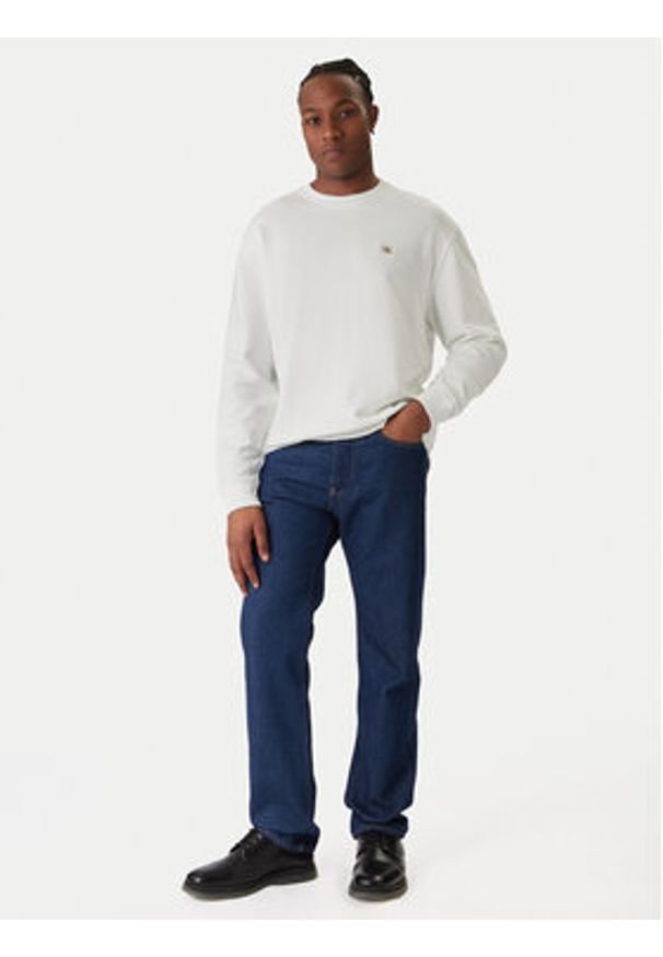 Calvin Klein Jeans Bluza LV04RC273G Biały Regular Fit. Kolor: biały. Materiał: bawełna