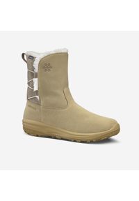 quechua - Buty turystyczne damskie Quechua NH500 Mid skóra. Okazja: na co dzień. Kolor: beżowy. Materiał: skóra. Szerokość cholewki: szeroka. Sezon: zima. Styl: casual