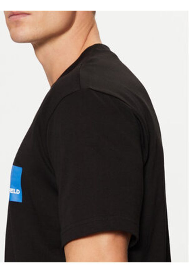Karl Lagerfeld Jeans T-Shirt A1M17001 Czarny Regular Fit. Kolor: czarny. Materiał: bawełna