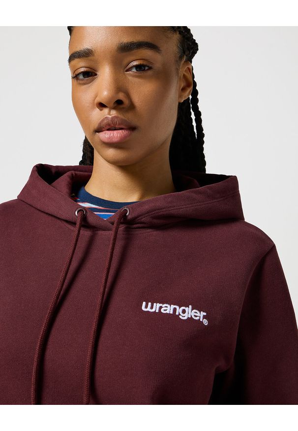 Wrangler - WRANGLER DAMSKA BLUZA REGULAR HOODIE DAHLIA 112356460 W6S4018506