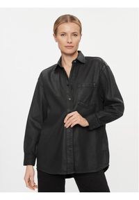 Pepe Jeans Koszula jeansowa Alix PL304729 Czarny Oversize. Kolor: czarny. Materiał: bawełna