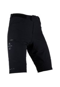 Spodenki rowerowe (+spodenki kolarskie z pampersem w zestawie) LEATT Shorts. Kolor: czarny. Długość: krótkie. Sezon: lato. Sport: kolarstwo