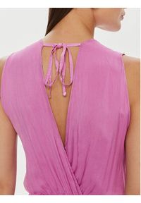 Haveone Sukienka letnia AFF-L010 Fioletowy Regular Fit. Kolor: fioletowy. Materiał: jedwab. Sezon: lato