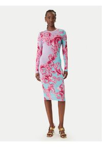 Versace Jeans Couture Sukienka codzienna 80HAO9P0 JS547 Kolorowy Slim Fit. Okazja: na co dzień. Materiał: wiskoza. Wzór: kolorowy. Typ sukienki: proste. Styl: casual #1