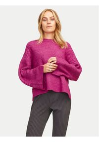 JJXX Sweter Sigga 12255358 Różowy Relaxed Fit. Kolor: różowy. Materiał: syntetyk