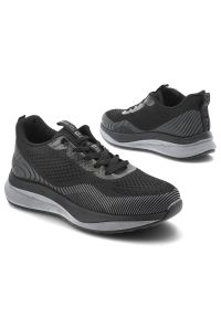 Big-Star - Sneakersy męskie Big Star, oddychająca tekstylna cholewka sznurowany fason amortyzująca gruba podeszwa sportowy design, czarne, TT174254. Okazja: na co dzień, na spacer. Zapięcie: sznurówki. Kolor: czarny. Materiał: materiał. Szerokość cholewki: normalna. Styl: sportowy #4