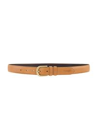 Wrangler - WRANGLER MĘSKI PASEK SKÓRZANY BOMBATO BELT DARK COGNAC 112358067 PREMIUM. Materiał: skóra #5