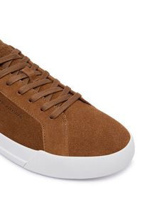 TOMMY HILFIGER - Tommy Hilfiger Sneakersy Th Court Premium Suede FM0FM05880 Brązowy. Kolor: brązowy. Materiał: skóra, zamsz #6