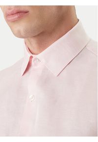 Calvin Klein Koszula LV019EU121 Różowy Regular Fit. Kolor: różowy. Materiał: len #4