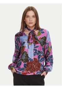 LOLA CASADEMUNT Koszula MF2515003 Fioletowy Loose Fit. Kolor: fioletowy. Materiał: wiskoza #1