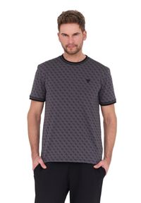 Guess - GUESS Czarny męski t-shirt Marshall, Rozmiar XXL. Kolor: czarny #5