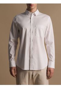 Reserved - Bawełniana koszula slim fit - biały. Kolor: biały. Materiał: bawełna