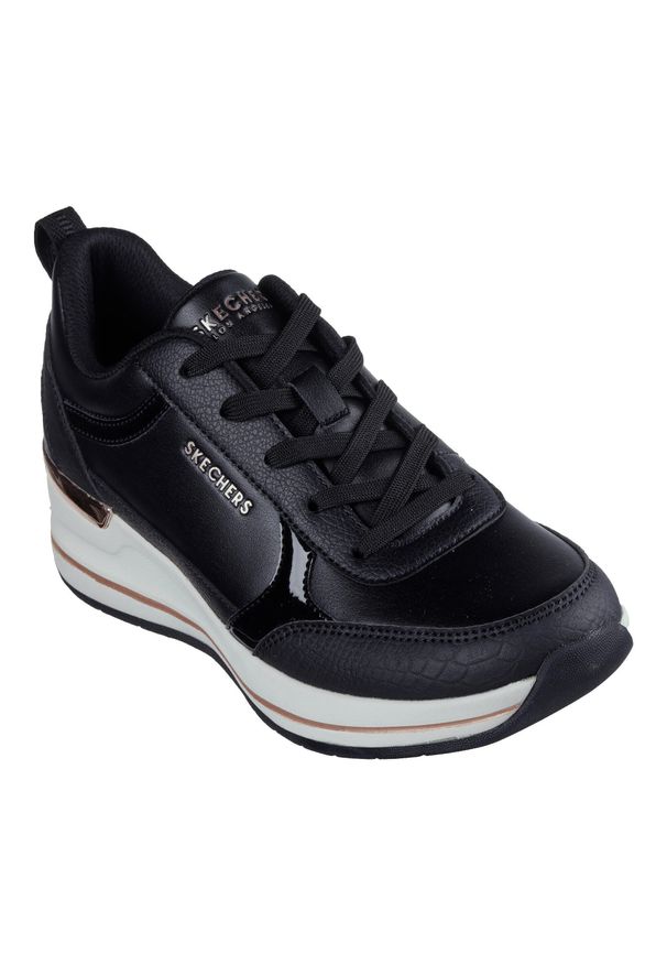 skechers - Buty do chodzenia damskie Skechers Billion 2 Fine Shine. Okazja: na co dzień. Zapięcie: sznurówki. Kolor: czarny. Materiał: materiał, syntetyk. Szerokość cholewki: normalna. Sport: turystyka piesza