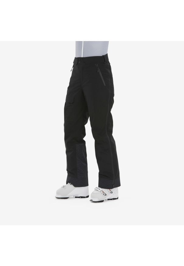 WEDZE - Spodnie narciarskie unisex Wedze 980. Kolor: czarny. Materiał: skóra. Sezon: zima. Sport: narciarstwo