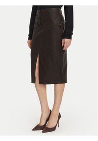 Liu Jo Spódnica z imitacji skóry WF6209 E1157 Brązowy Regular Fit. Kolor: brązowy. Materiał: syntetyk #1