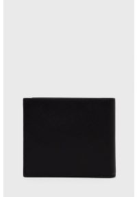 Armani Exchange Portfel skórzany męski kolor czarny. Kolor: czarny. Materiał: skóra. Wzór: gładki