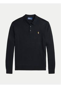 Polo Ralph Lauren Polo 710961338001 Czarny Regular Fit. Typ kołnierza: polo. Kolor: czarny. Materiał: bawełna #5