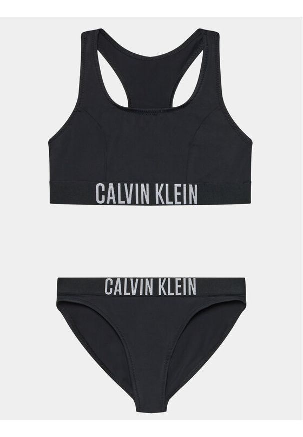 Calvin Klein Swimwear Strój kąpielowy KY0KY00056 Czarny. Kolor: czarny. Materiał: syntetyk