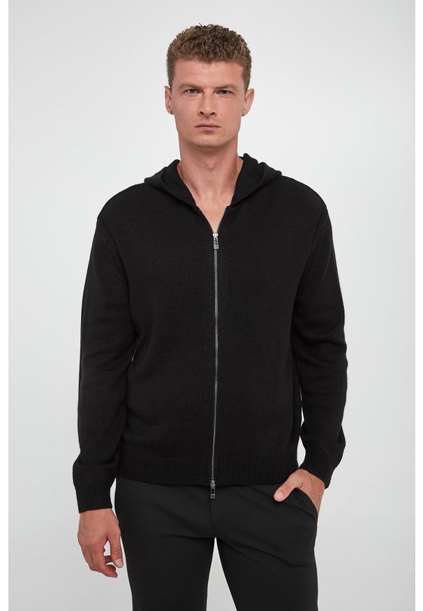 Armani Exchange - Sweter męski z wełną dziewiczą ARMANI EXCHANGE. Materiał: wełna